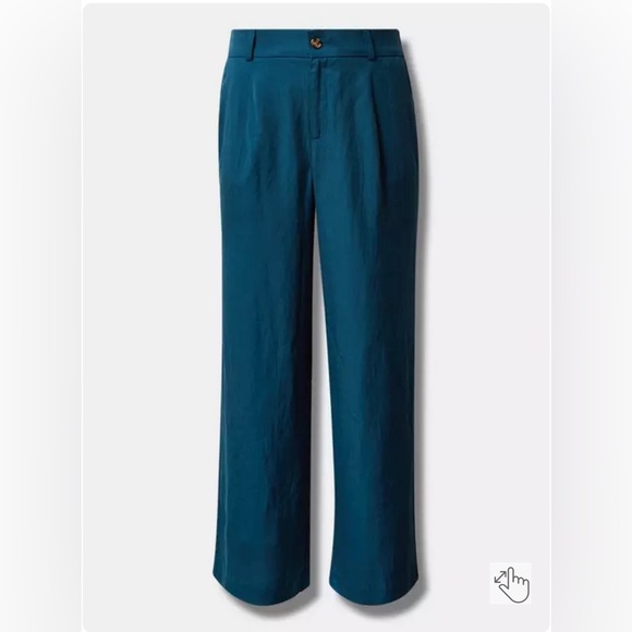 Torrid Wide Leg Studio Linen High-Rise Pant - Picture 5 of 5